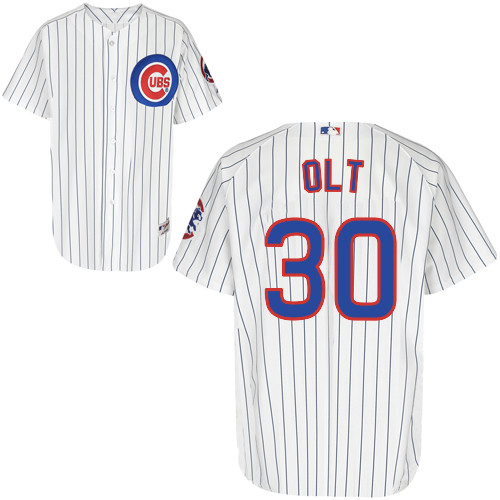 Mike Olt #30 MLB Jersey-Chicago Cubs Men's Authentic Home White Cool Base Baseball Jersey